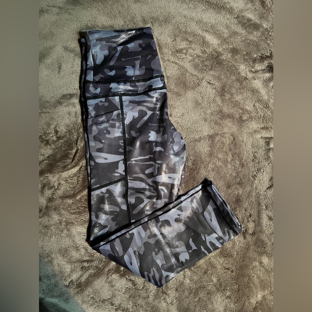 Zyia metallic camo leggings